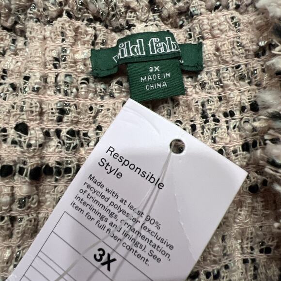 Wild Fable Tweed Boucle Tiny Tank Top Women's 3X Nwt - Picture 3 of 4